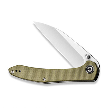 Discontinued Civivi Hadros Folding Knife Olive Micarta Handle Plain Edge Satin Finish C20004-3 Discontinued Civivi Hadros Folding Knife Olive Micarta Handle Plain Edge Satin Finish C20004-3