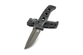 Benchmade Adamas Folding Knife Tungsten Grey G10 Handle Drop Point Plain Edge 275GY-1