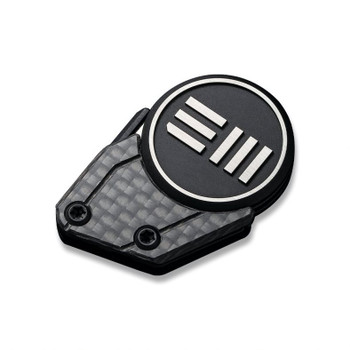 WE Knife Quark Small Fixed Blade Neck Knife Black/Silver Titanium Handle M390 Plain Black Blade WE20021-2 WE Knife Quark Small Fixed Blade Neck Knife Black/Silver Titanium Handle M390 Plain Black Blade WE20021-2