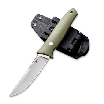 Civivi Tamashii Fixed Blade Knife OD Green G10 Handle D2 Plain Edge Satin Finish C19046-2