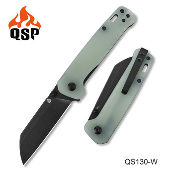 QSP Penguin Liner Lock Pocket Knife D2 Blade Brass Handle – QSP KNIFE