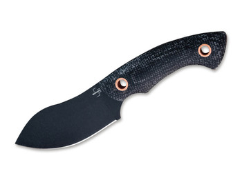 Boker Nessmi Pro Fixed Blade Knife Black Micarta Handle D2 Plain Black Blade 02BO066