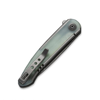 Discontinued WE Smooth Sentinel Folding Knife Gray/Natural Titanium G10 Inlay Handle 20CV Plain Edge Gray Stonewash Finish WE20043-2 Discontinued WE Smooth Sentinel Folding Knife Gray/Natural Titanium G10 Inlay Handle 20CV Plain Edge Gray Stonewash Finish WE20043-2