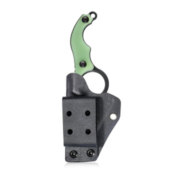 Kubey Hippocam EDC Fixed Blade Knife Jade G10 Handle D2 Plain Edge Satin Finish KU166B