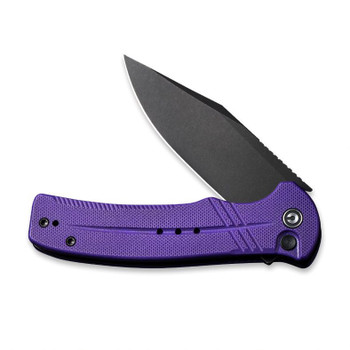 Civivi Cogent Folding Knife Purple G10 Handle 14C28N Plain Black Blade C20038D-2