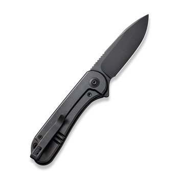 WE Elementum Folding Knife Black Titanium Handle 20CV Plain Edge Black Stonewash Finish WE18062X-3
