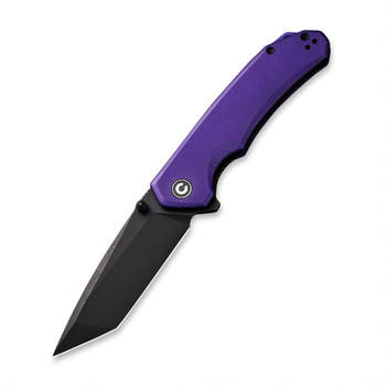 Civivi Brazen Folding Knife Purple G10 Handle D2 Plain Edge Black Stonewash Finish C2023D Civivi Brazen Folding Knife Purple G10 Handle D2 Plain Edge Black Stonewash Finish C2023D