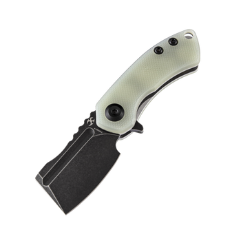 Kansept Korvid Mini Folding Knife Light Jade G10 Handle 154CM Plain Edge T3030A4