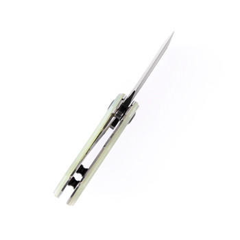 Kansept Korvid Mini Folding Knife Light Jade G10 Handle 154CM Plain Edge T3030A4