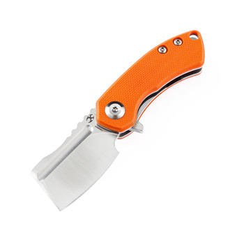 Kansept Korvid Mini Folding Knife Orange G10 Handle 154CM Plain Edge Satin Finish T3030A6