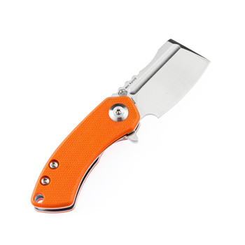 Kansept Korvid Mini Folding Knife Orange G10 Handle 154CM Plain Edge Satin Finish T3030A6
