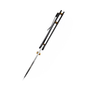 Discontinued Kansept Convict Folding Knife Dark Gray Titanium Handle S35VN Plain Edge K1023B1