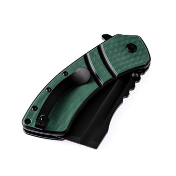 Kansept Korvid XL Folding Knife Green/Black G10 Handle 154CM Black Coated Blade T1030A1