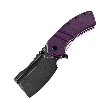 Kansept Korvid XL Folding Knife Purple G10 Handle 154CM Black