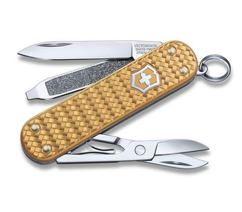 Victorinox Classic Precious Alox Collection Multi-tool Brass Gold