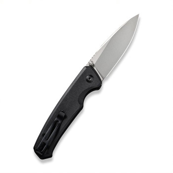 Discontinued Civivi Altus Button Lock Folding Knife Black G10 Handle Nitro-V Plain Edge Bead Blast Finish C20076-1