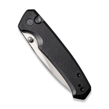 Discontinued Civivi Altus Button Lock Folding Knife Black G10 Handle Nitro-V Plain Edge Bead Blast Finish C20076-1