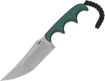 CRKT Minimalist Katana Fixed Blade Knife Green Resin Infused Fiber Handle 8Cr13MoV Plain Edge Bead Blast Finish 2394