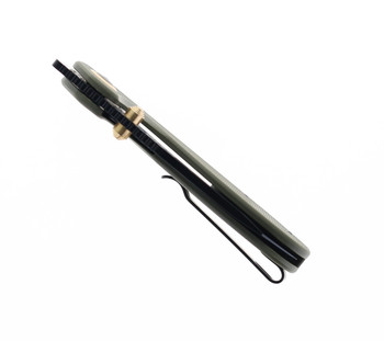 CJRB More Maileah Folding Knife Green G10 Handle AR-RPM9 Plain Black Blade J1918L-BGN