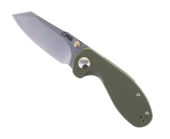 CJRB More Maileah Folding Knife Green G10 Handle AR-RPM9 Plain Edge Stonewash Finish J1918L-GN