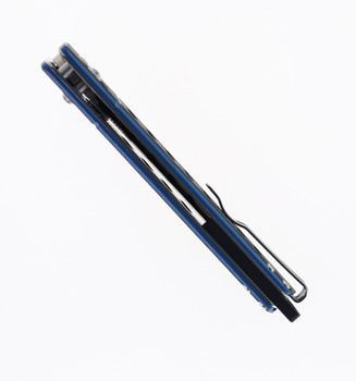 SRM Folding Knife Black/Blue G10 Handle D2 Plain Edge Brush Finish SRM9215