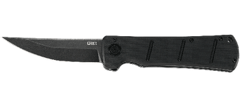 CRKT Inazuma No Ken Folding Knife Black G10 Handle D2 Plain Edge Black Stonewash Finish 2908