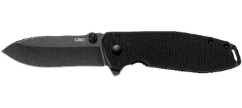 CRKT Squid XM Folding Knife Black G10/Stainless Steel Handle D2 Plain Edge Black Stonewash Finish 2495K