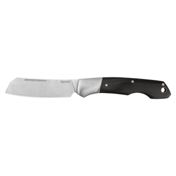 Kershaw Parley Folding Knife Black Canvas Micarta Handle Cleaver Plain Edge Satin Finish KS4384