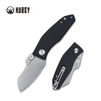 Kubey Monsterdog Folding Knife Black G10 Handle 14C28N Plain Edge Bead Blast Finish KU337A Kubey Monsterdog Folding Knife Black G10 Handle 14C28N Plain Edge Bead Blast Finish KU337A