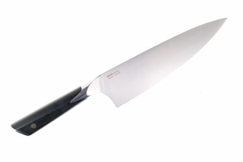 TwoSun Kitchen Chef Fixed Blade Knife Black G10 Handle 14C28N Plain Edge TS601