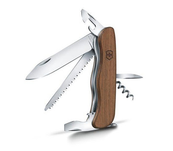 Victorinox Forester M Grip Multitool Wood Handle Plain/Serrated Edge 0.8361.63