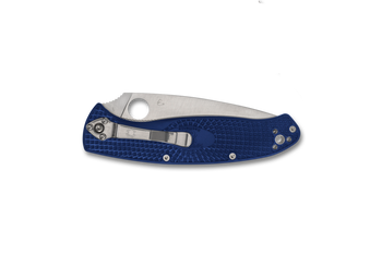 Spyderco Resilience Folding Knife Blue FRN Handle S35VN Plain Edge C142PBL