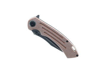 Kansept Pretatout Folding Knife Brown Micarta Handle 154CM  Clip Point Plain Edge T1032A3