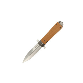 Ganzo Adimanti Samson Folding Knife Brown G10 Handle D2 Spear Point Plain Edge SAMSON-BR