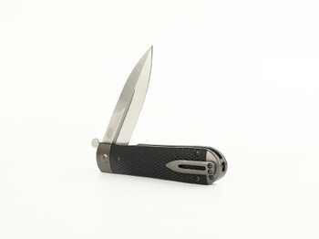 Ganzo Adimanti Samson Folding Knife Black G10 Handle D2 Spear Point Plain Edge SAMSON-BK