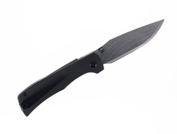 Sandrin Monza Folding Knife Black Zirconium Handle Tungsten Plain Edge SDMZ01