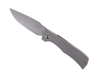 Sandrin Monza Folding Knife Silver Titanium Handle Tungsten Plain Edge SDMT01 Sandrin Monza Folding Knife Silver Titanium Handle Tungsten Plain Edge SDMT01