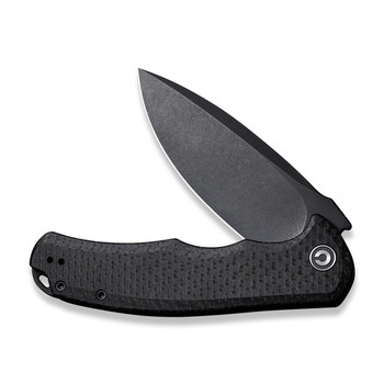 Civivi Praxis Folding Knife Black Coarse Micarta Handle 9Cr18MoV Plain Edge Black Stonewash Finish C803G Civivi Praxis Folding Knife Black Coarse Micarta Handle 9Cr18MoV Plain Edge Black Stonewash Finish C803G
