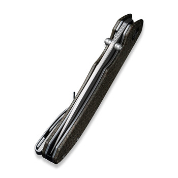 Civivi Brazen Folding Knife Green Coarse Micarta Handle D2 Plain Edge Silver Bead Blast Finish C2023F