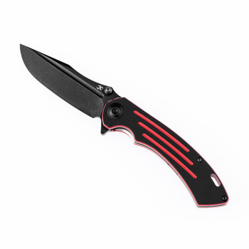 Kansept Pretatout Folding Knife Black/Red G10 Handle 154CM Plain Black Blade T1032A1