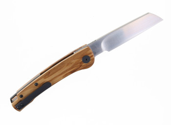 Petrified Fish Scholar Front Flipper Pocket Knife 154CM Blade Wood Handle PFE04-WO