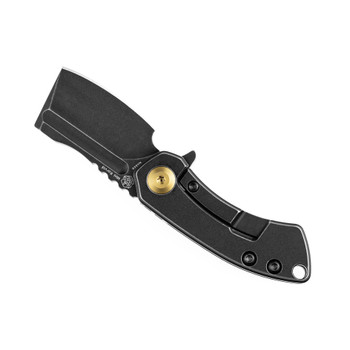 Kansept Mini Korvid Folding Knife Black Titanium Handle S35VN Plain Black Blade K3030A6