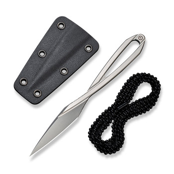 Civivi D-Art Fixed Blade Knife Silver Bead Blast Handle/Blade D2