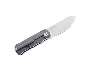 TwoSun Folding Knife Titanium Handle Stonewashed D2 Plain Edge TS349-TI