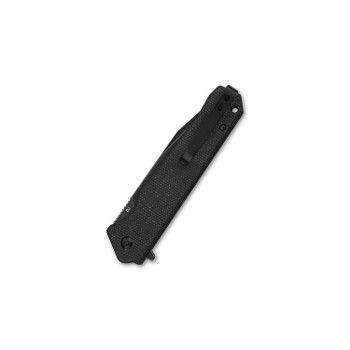 QSP Mamba V2 Folding Knife Black Micarta Handle D2 Plain Black Blade QS111-G2