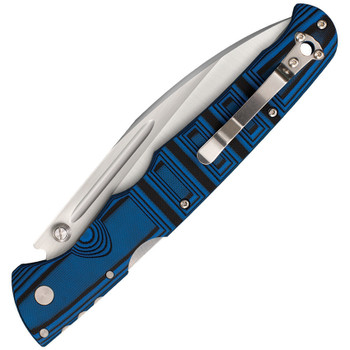 Cold Steel Frenzy Folding Knife Black/Blue Sculpted G10 Handle S35VN Wharncliffe Plain Edge Satin Finish 62P2A