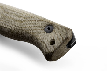 Lionsteel T6 Fixed Blade Knife Green Canvas Handle 3V Plain Black LST6B3VCVG