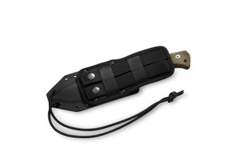 Lionsteel T6 Fixed Blade Knife Green Canvas Handle CPM-3V Plain Edge Satin Finish T6CVG