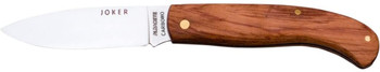 Joker Piston Fixed Blade Knife Bubinga Wood Handle Drop Point Plain Edge JKNB-75