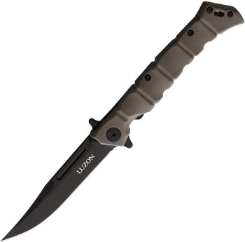 Cold Steel Luzon Folding Knife Dark Earth GFN Handle Plain Edge Satin Finish CS20NQLDEBK